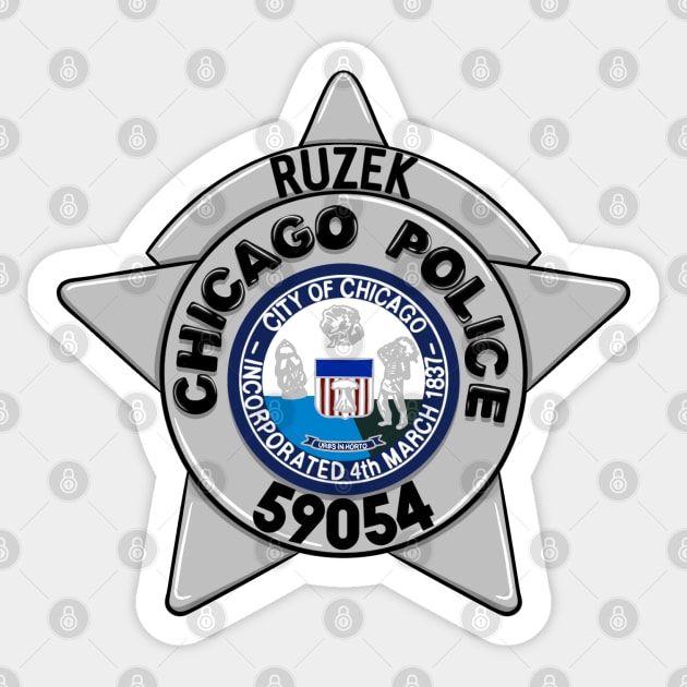 Adam Ruzek | Chicago PD Badge 59054 Sticker by icantdrawfaces